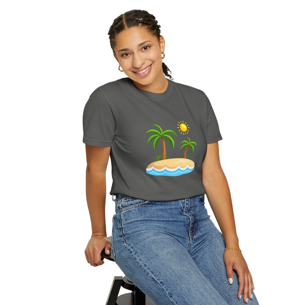 Island Paradise T-Shirt — Tropical Palm Tree Beach Graphic