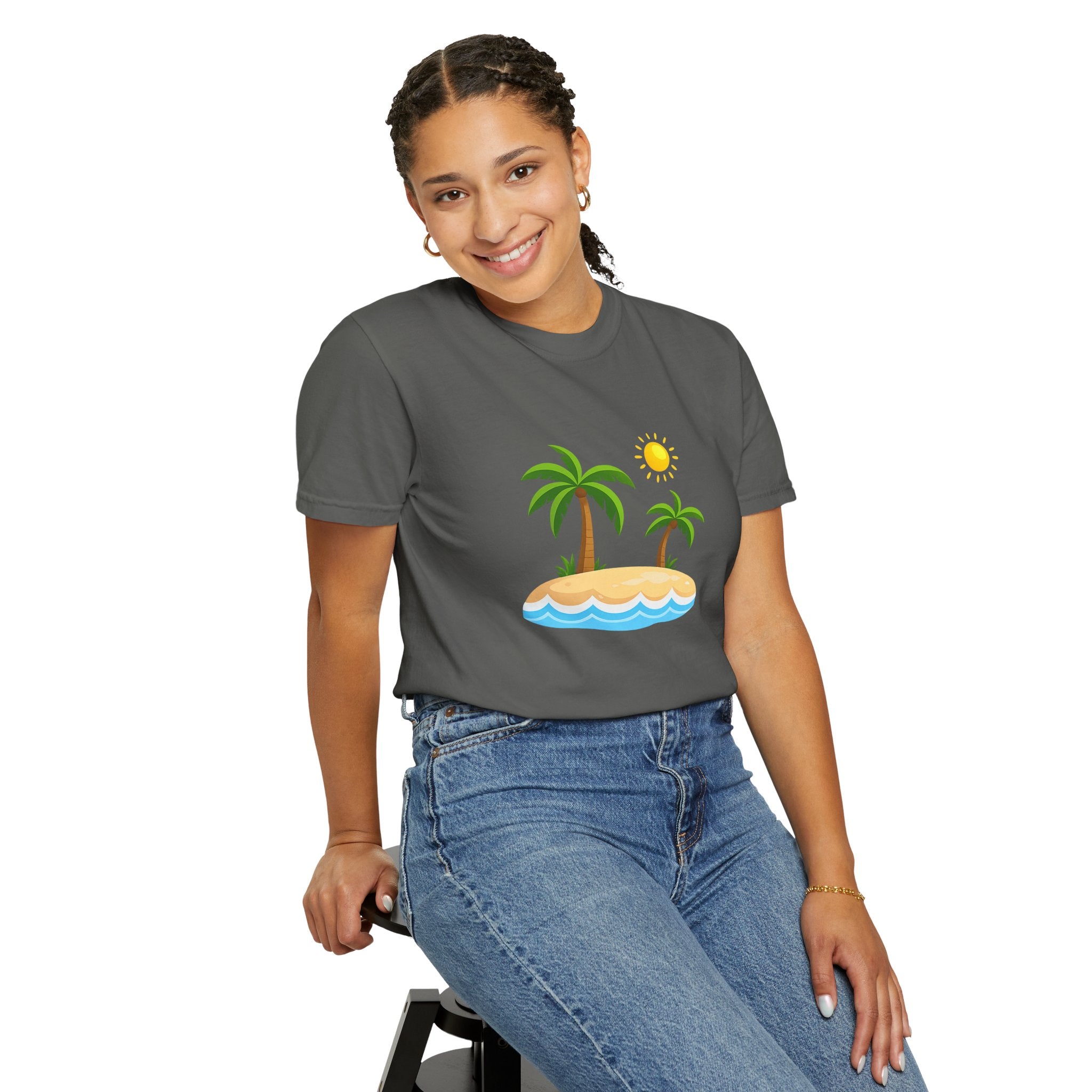 Island Paradise T-Shirt — Tropical Palm Tree Beach Graphic