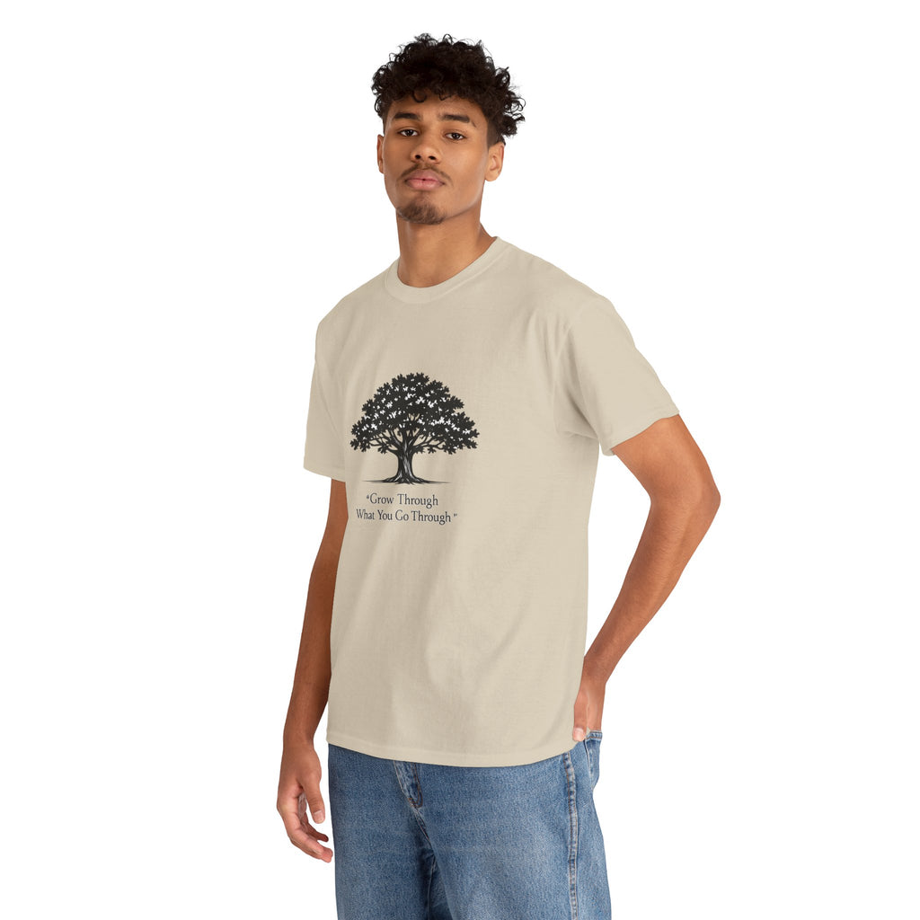 Tree of Growth T-Shirt — "Grow Through What You Go Through" Inspirational Tee