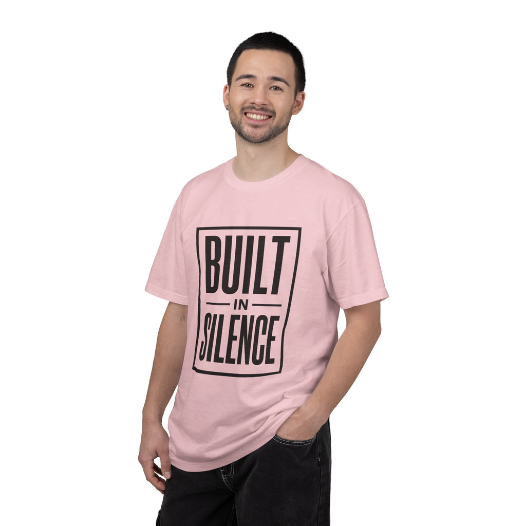 Built In Silence T-Shirt — Minimalist Bold Typography Tee