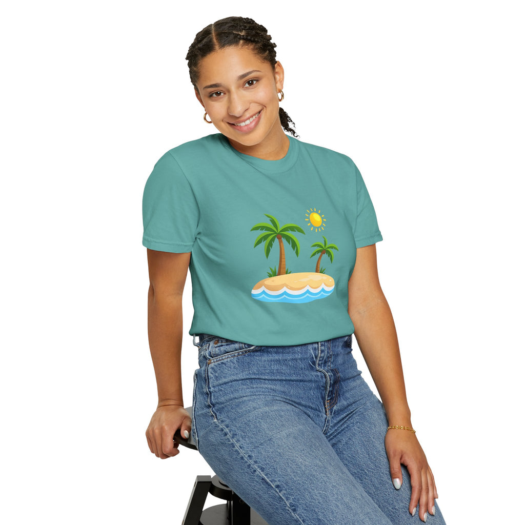 Island Paradise T-Shirt — Tropical Palm Tree Beach Graphic