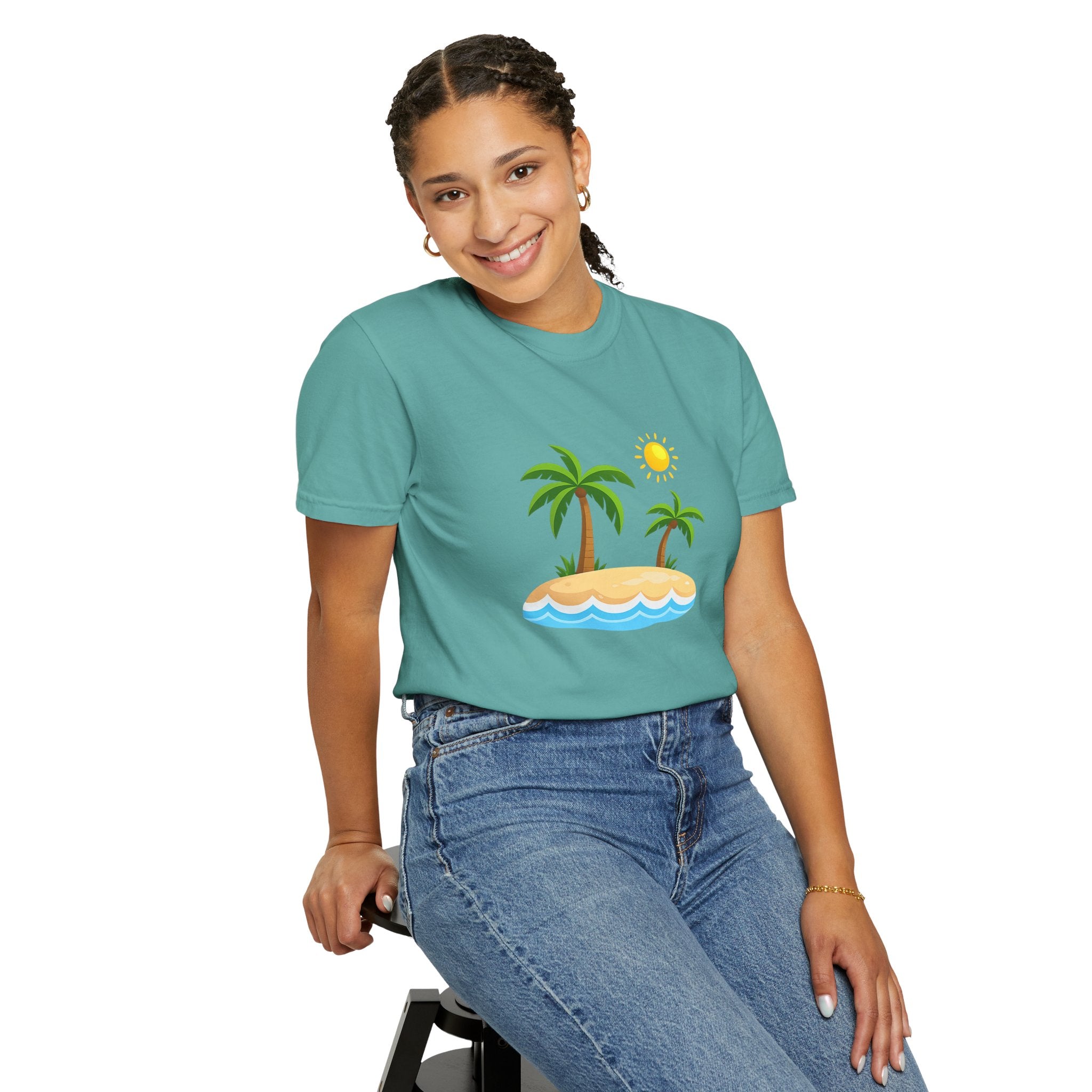 Island Paradise T-Shirt — Tropical Palm Tree Beach Graphic