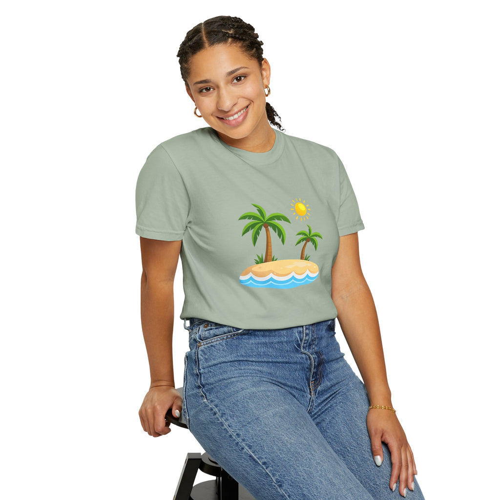 Island Paradise T-Shirt — Tropical Palm Tree Beach Graphic