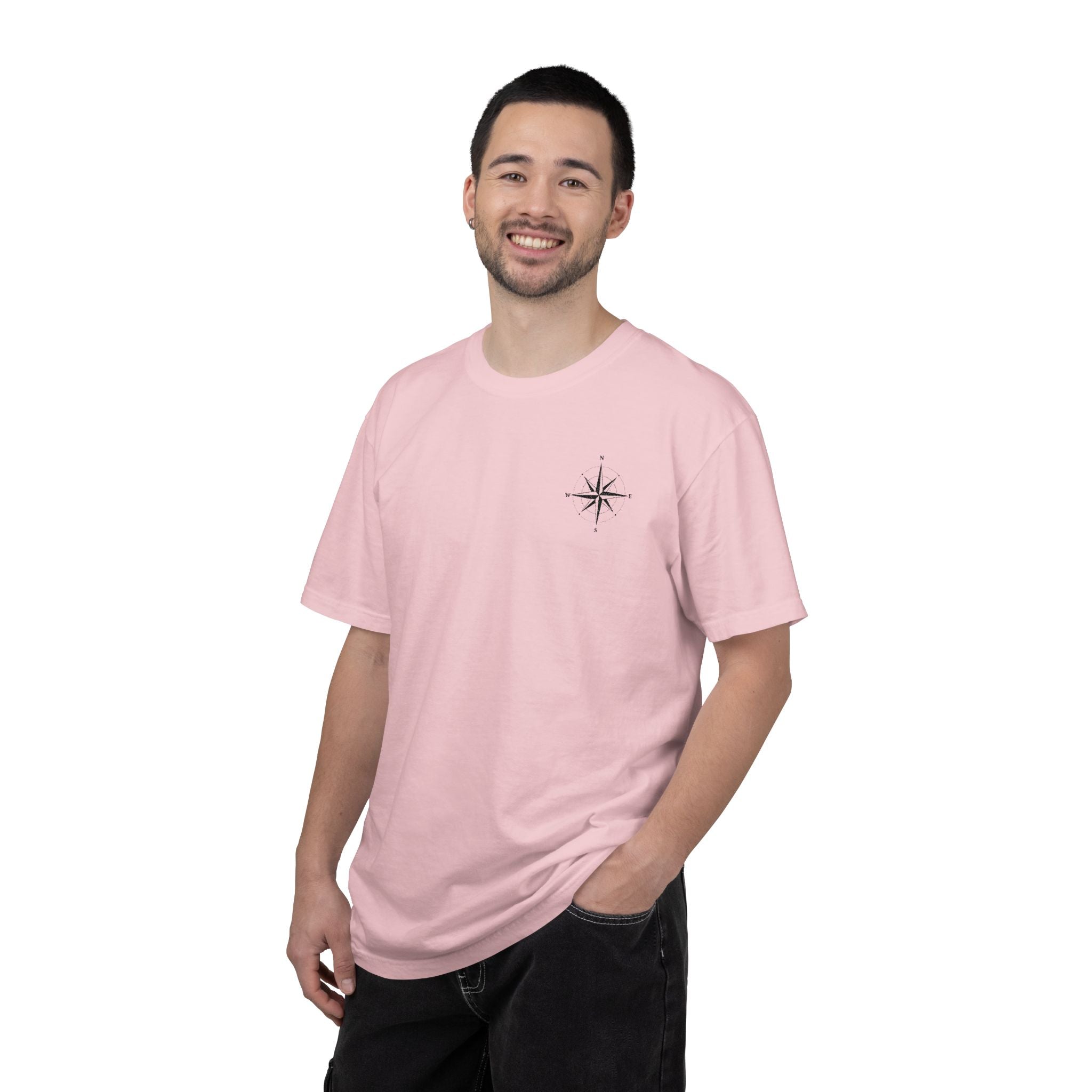 Compass Rose Pocket T-Shirt — Minimal Nautical Graphic Tee