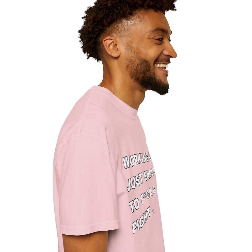 GYM T-Shirt — "Working Out Just Enough to F*ck & Fight" Motivational Sarcastic Tee
