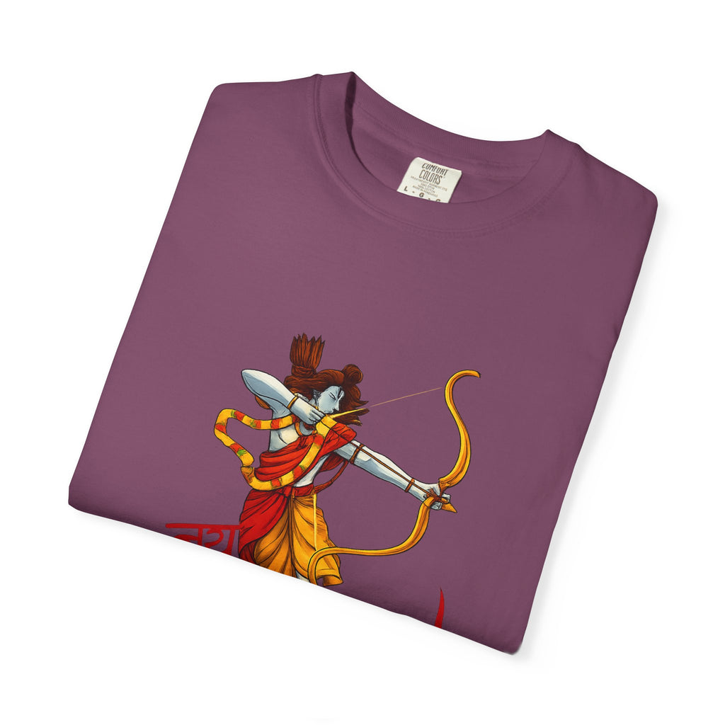Ram Archer T-Shirt with ‘Jai Shri Ram’ Hindi Script — Hindu Festival & Devotional Tee