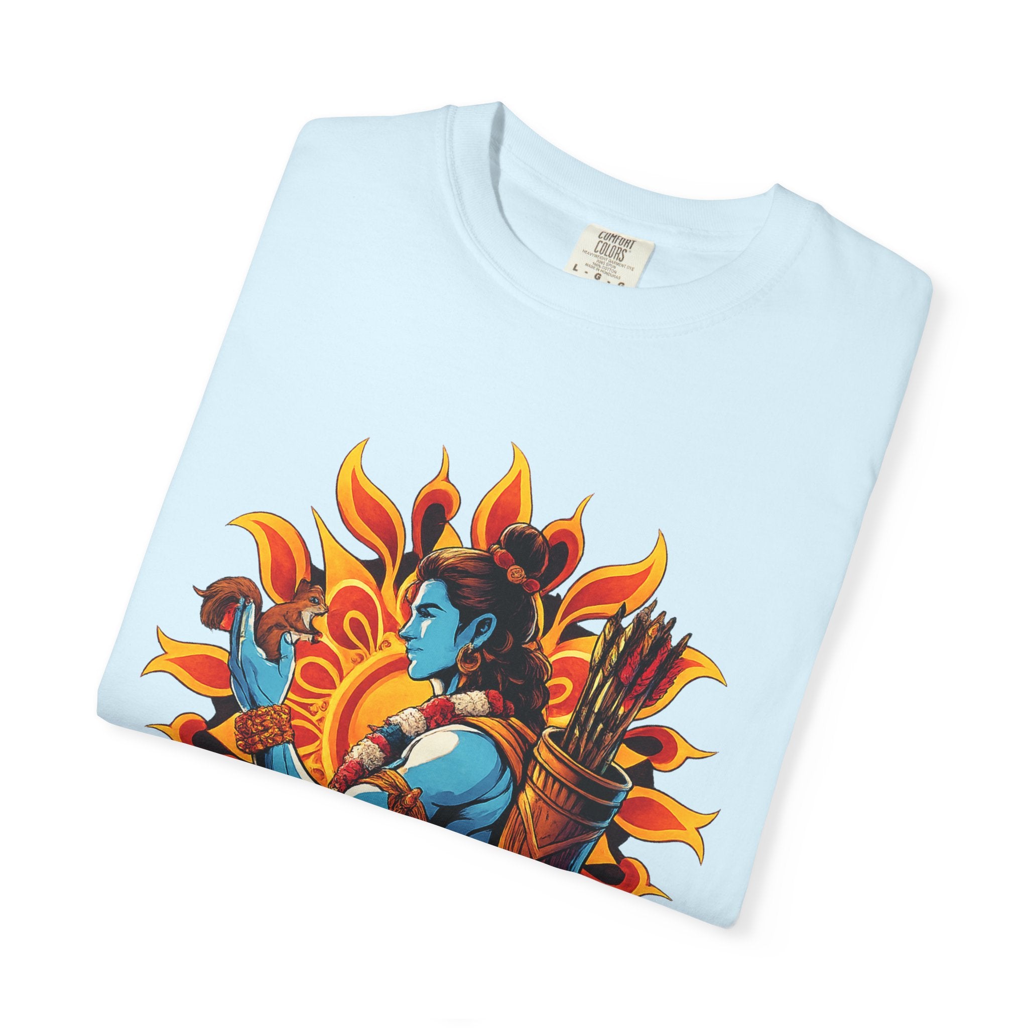 T-Shirt Ram Ji — Mythic Archer Illustration Tee (Sunburst Warrior Graphic)