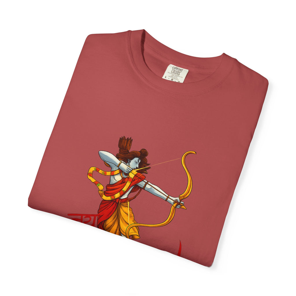 Ram Archer T-Shirt with ‘Jai Shri Ram’ Hindi Script — Hindu Festival & Devotional Tee