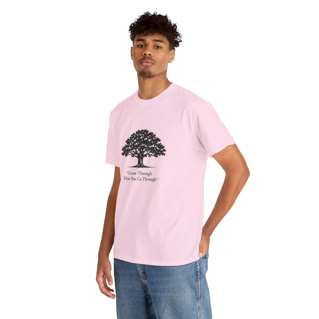 Tree of Growth T-Shirt — "Grow Through What You Go Through" Inspirational Tee