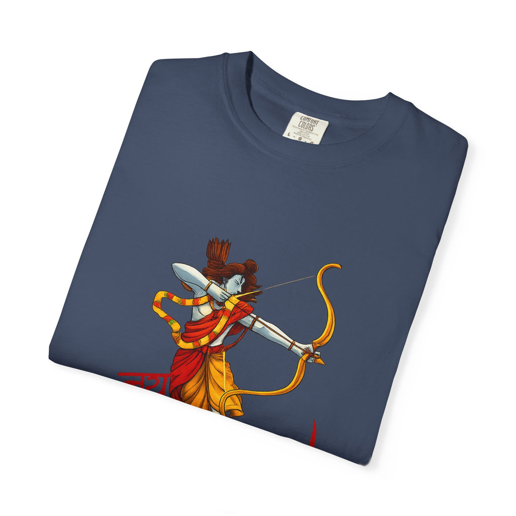 Ram Archer T-Shirt with ‘Jai Shri Ram’ Hindi Script — Hindu Festival & Devotional Tee