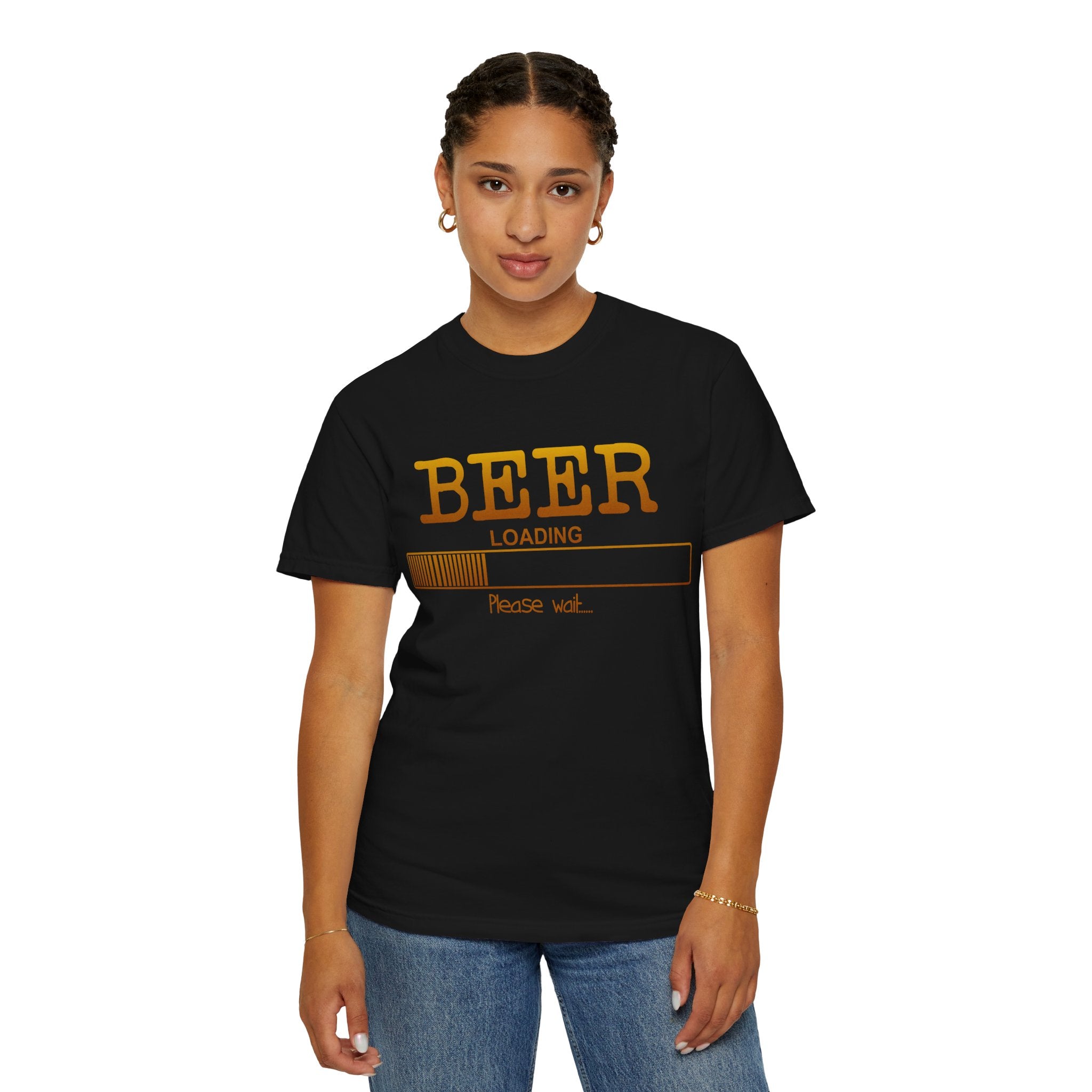 Beer Loading T‑Shirt — Funny 'Please Wait' Drinking Tee
