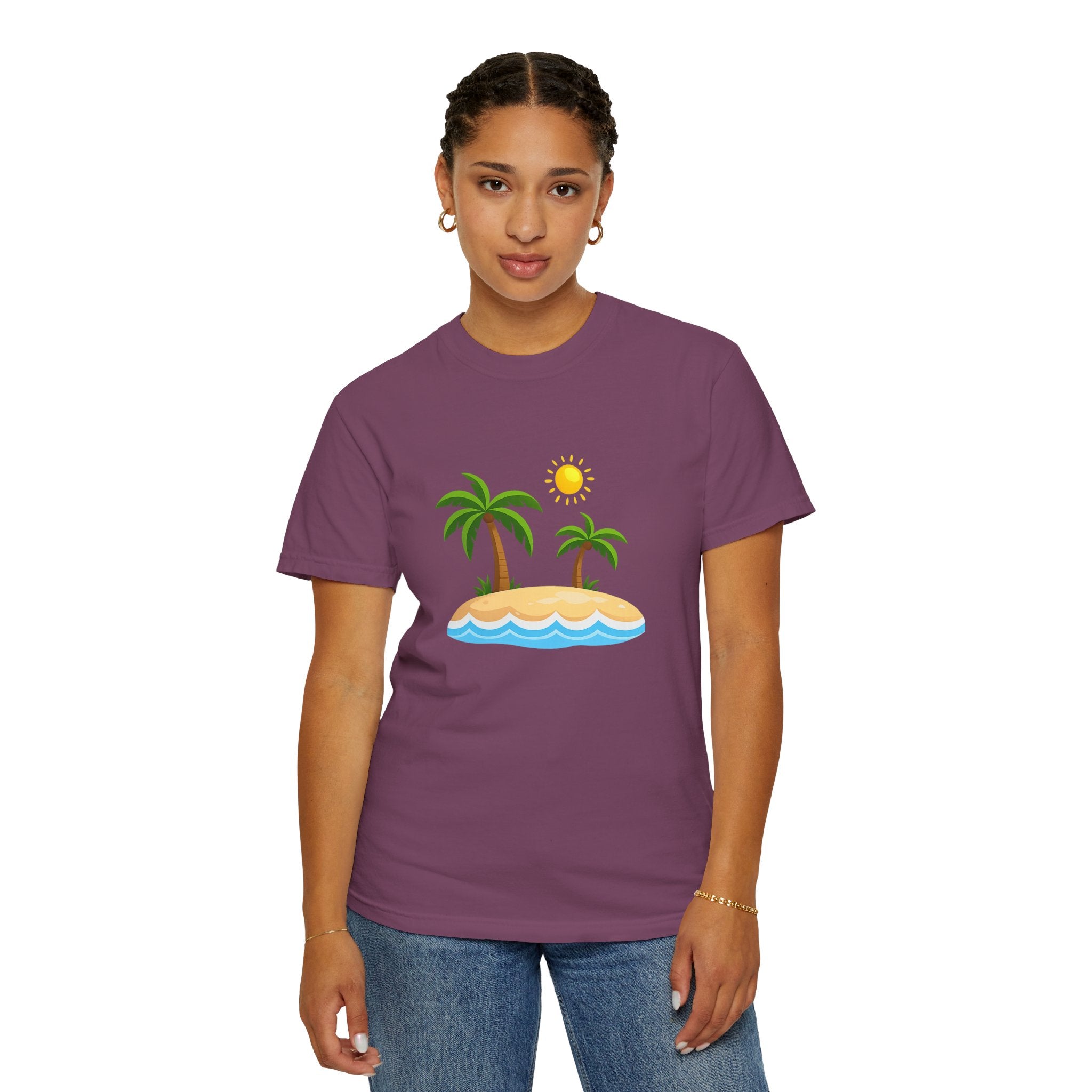 Island Paradise T-Shirt — Tropical Palm Tree Beach Graphic