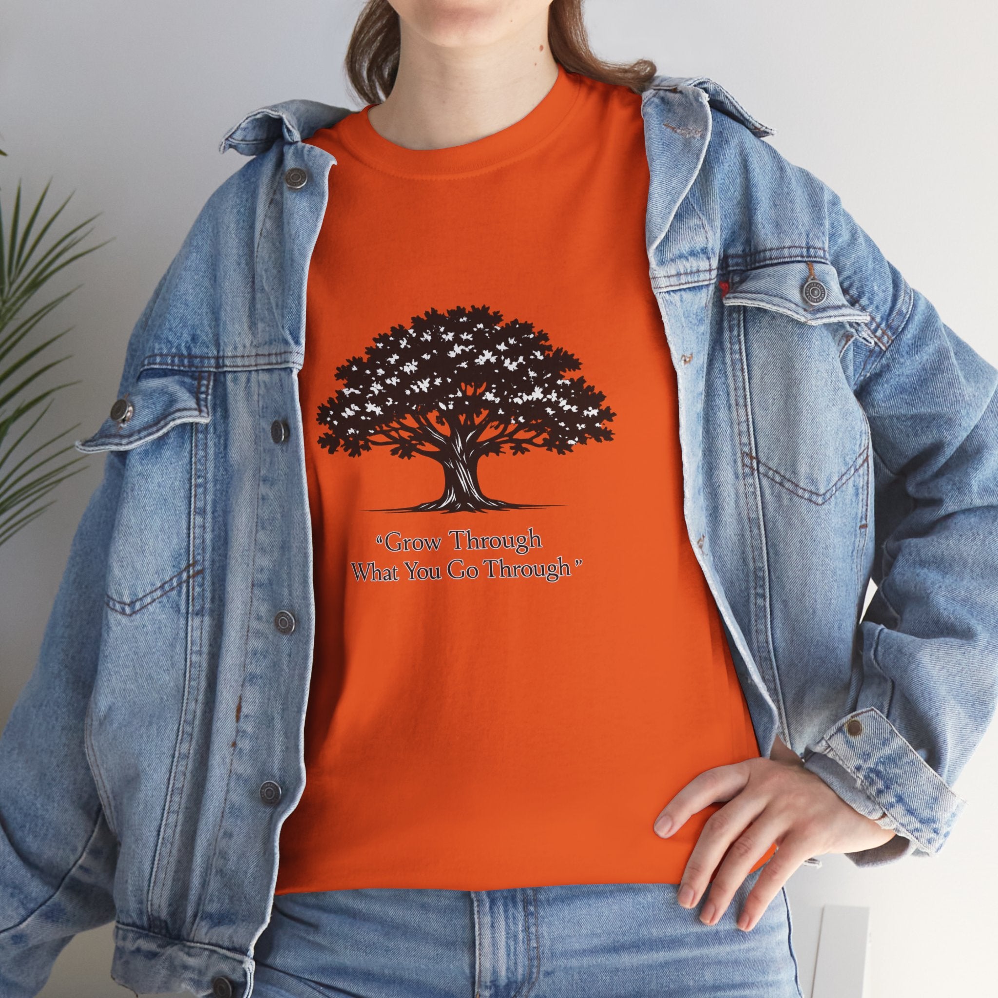 Tree of Growth T-Shirt — "Grow Through What You Go Through" Inspirational Tee