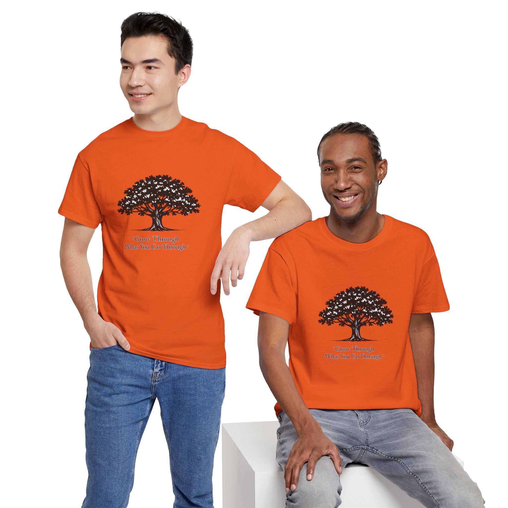 Tree of Growth T-Shirt — "Grow Through What You Go Through" Inspirational Tee