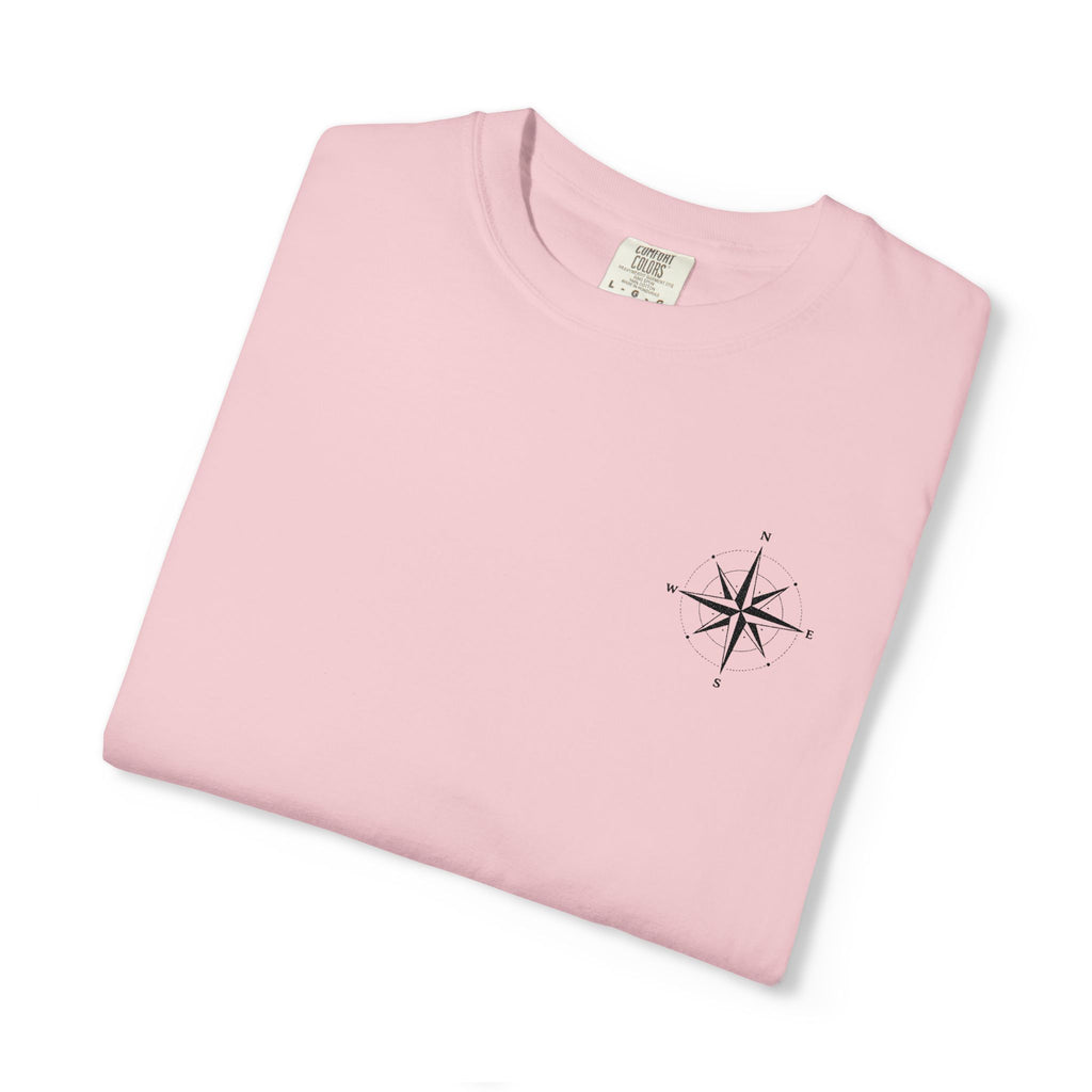 Compass Rose Pocket T-Shirt — Minimal Nautical Graphic Tee