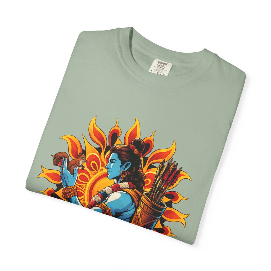 T-Shirt Ram Ji — Mythic Archer Illustration Tee (Sunburst Warrior Graphic)