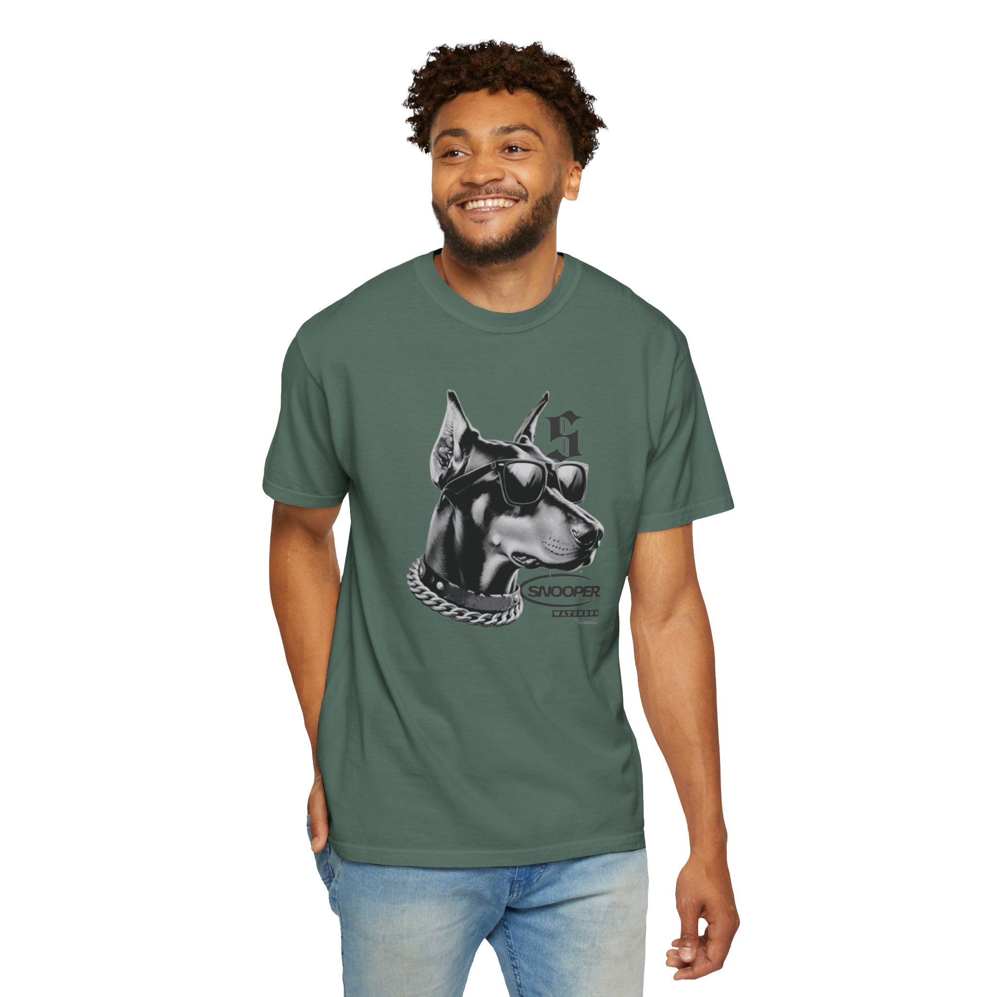 Doberman Sunglasses Graphic T-Shirt — "Snooper" Streetwear Tee