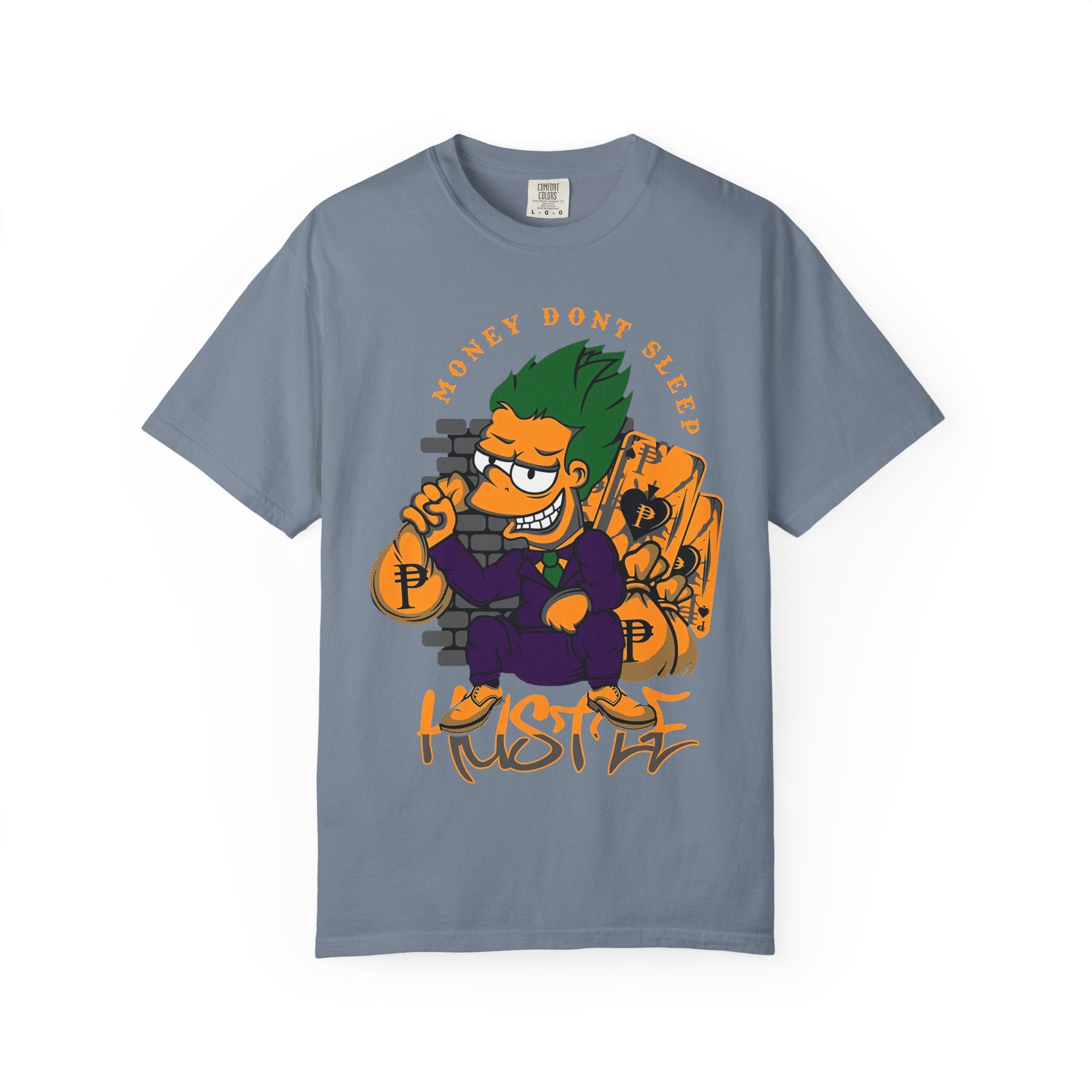 T-Shirt — 'Money Don’t Sleep' Cartoon Hustle Tee