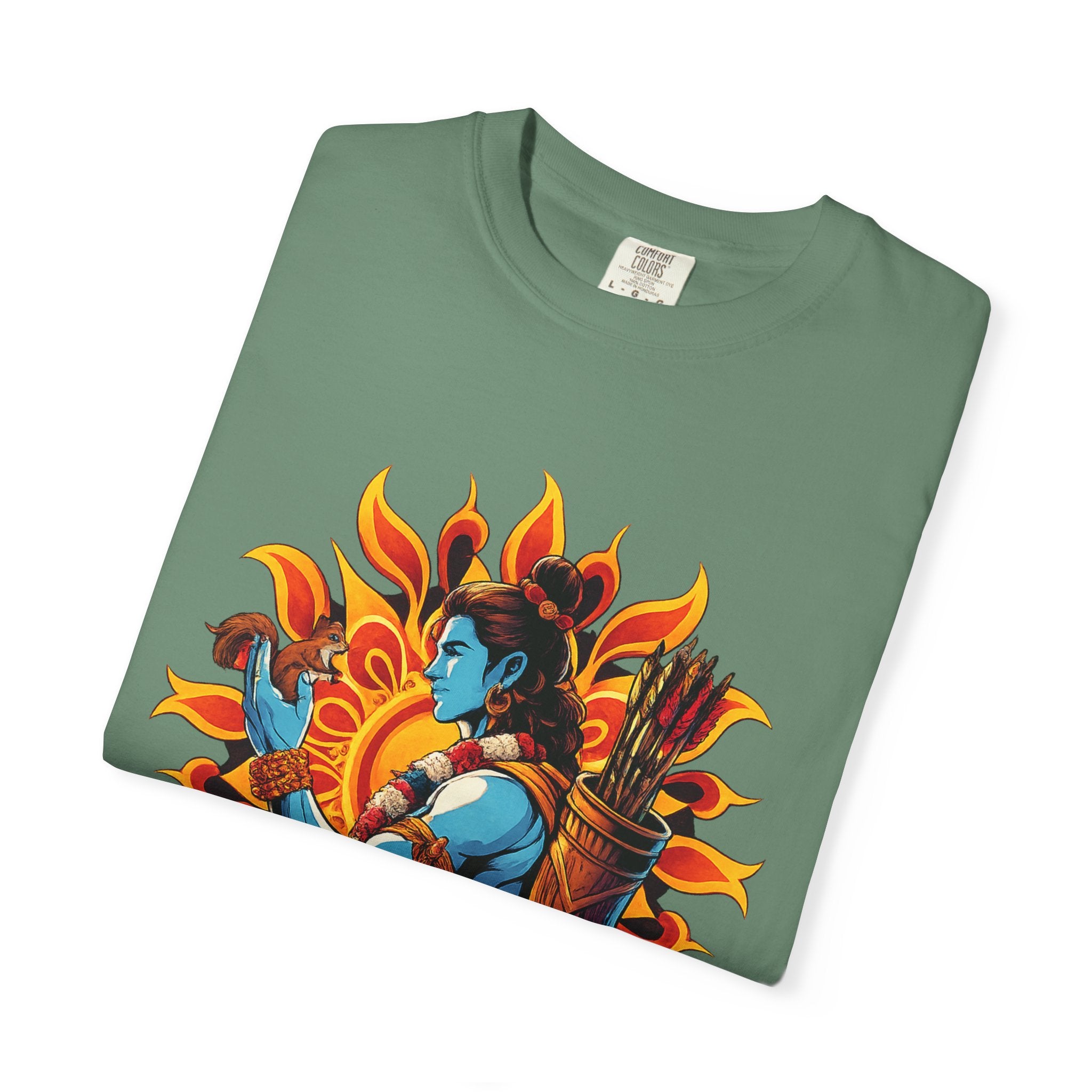 T-Shirt Ram Ji — Mythic Archer Illustration Tee (Sunburst Warrior Graphic)