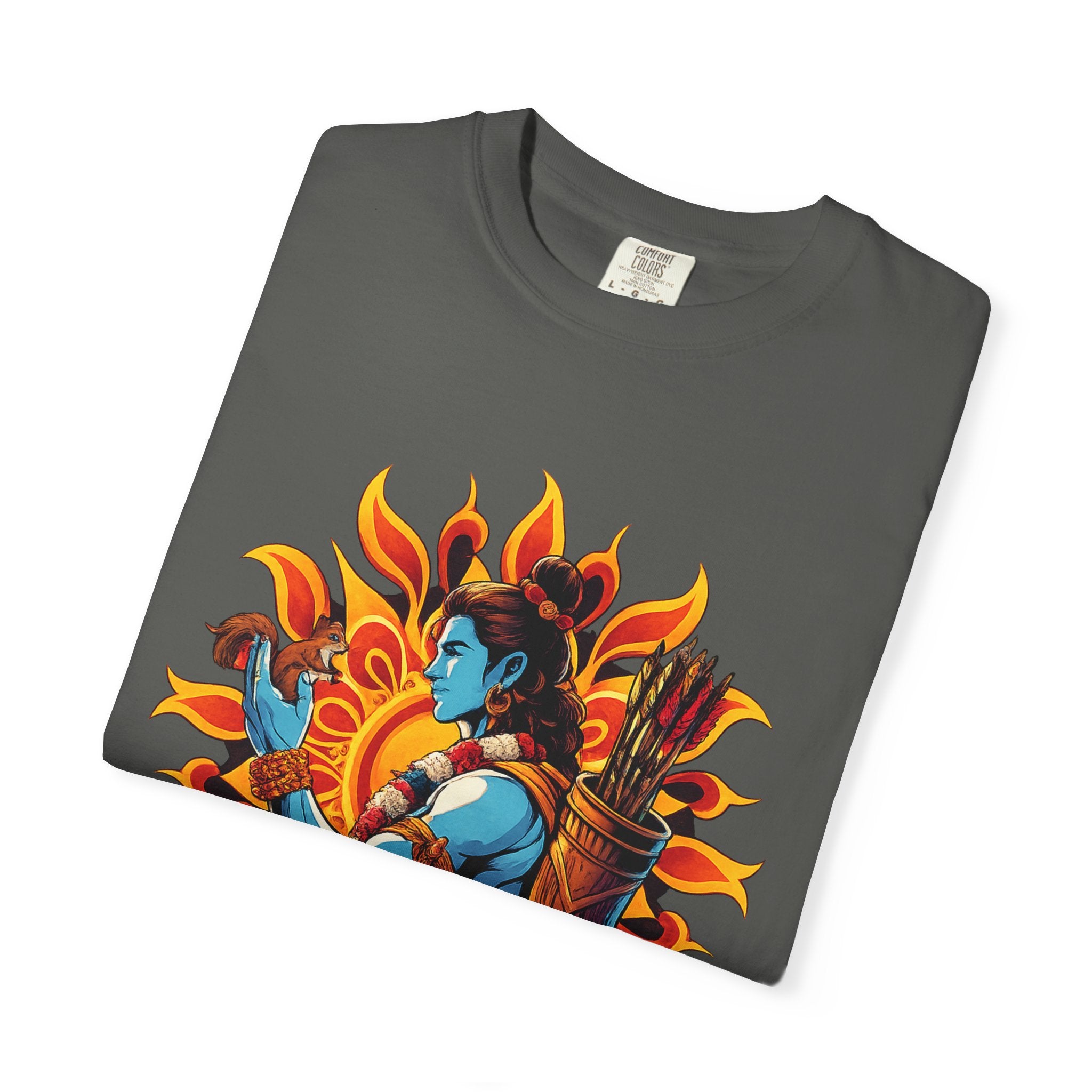 T-Shirt Ram Ji — Mythic Archer Illustration Tee (Sunburst Warrior Graphic)