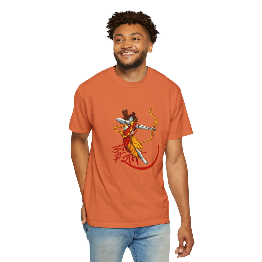 Ram Archer T-Shirt with ‘Jai Shri Ram’ Hindi Script — Hindu Festival & Devotional Tee