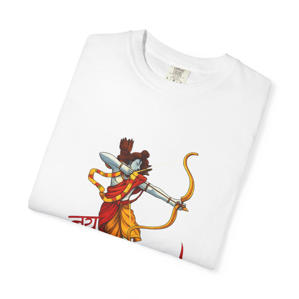 Ram Archer T-Shirt with ‘Jai Shri Ram’ Hindi Script — Hindu Festival & Devotional Tee