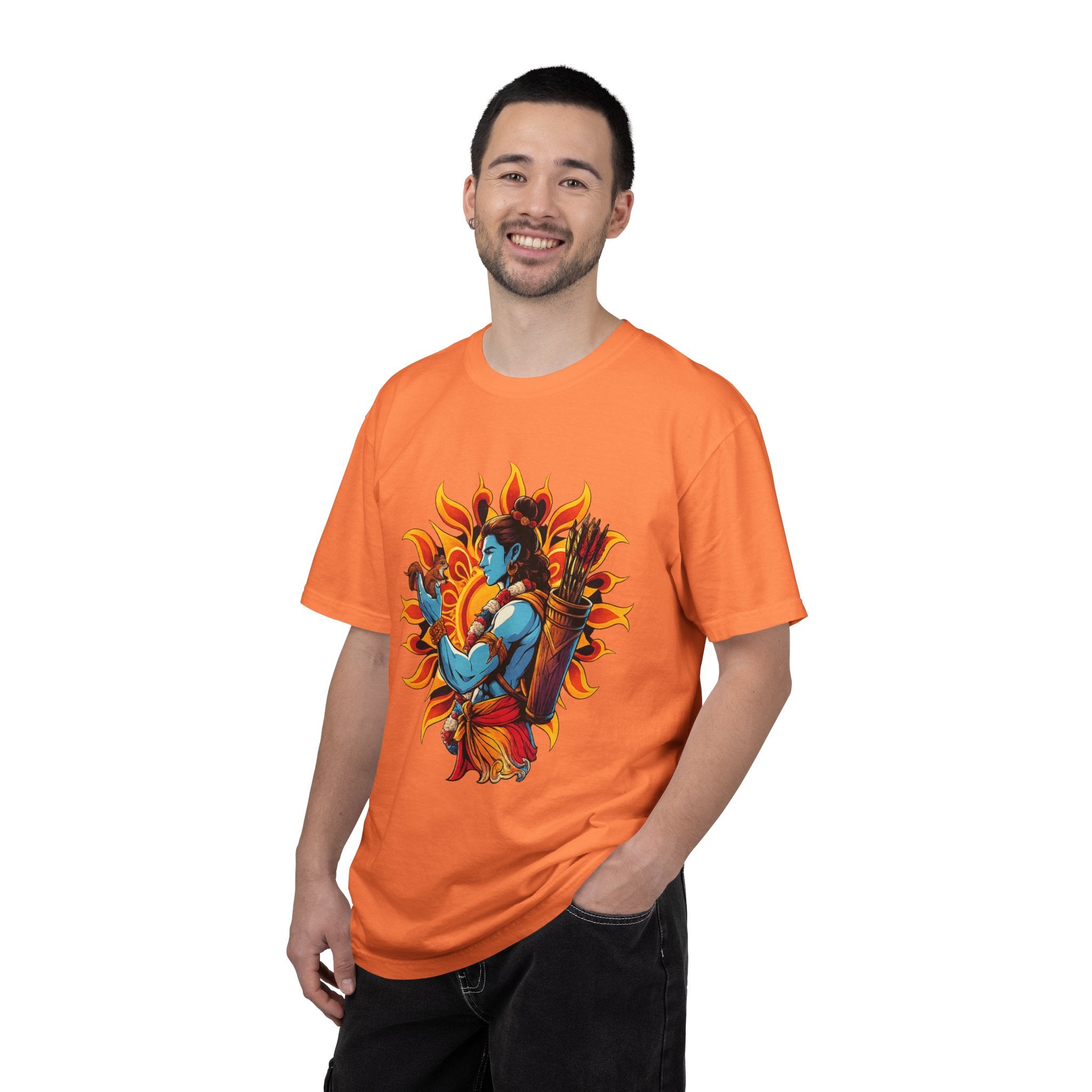 T-Shirt Ram Ji — Mythic Archer Illustration Tee (Sunburst Warrior Graphic)