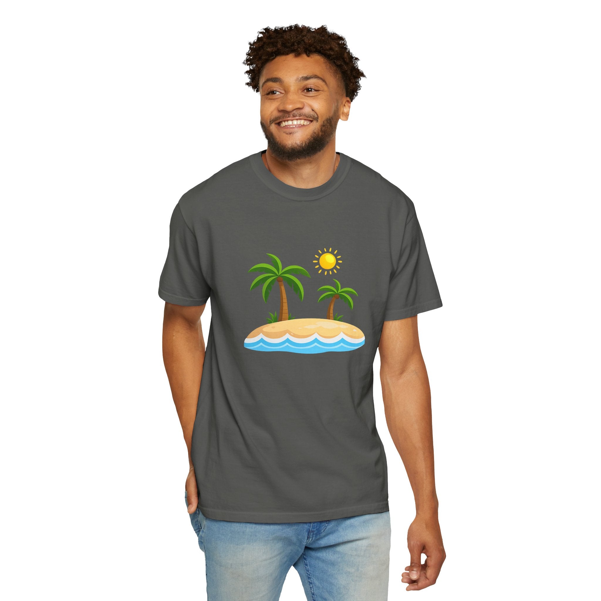 Island Paradise T-Shirt — Tropical Palm Tree Beach Graphic