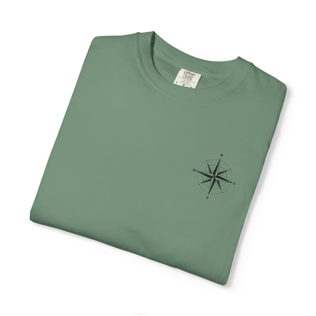 Compass Rose Pocket T-Shirt — Minimal Nautical Graphic Tee