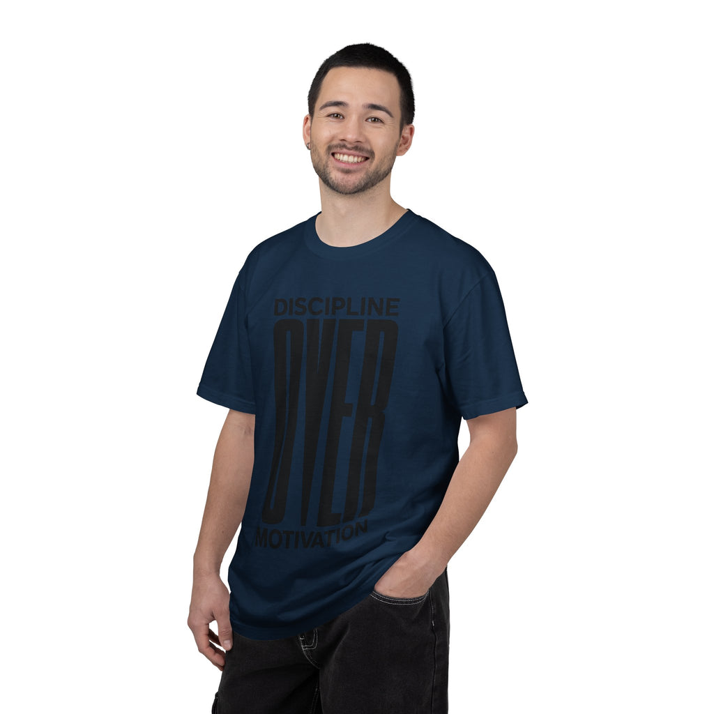 Discipline Over Motivation T-Shirt — Motivational Fitness Tee