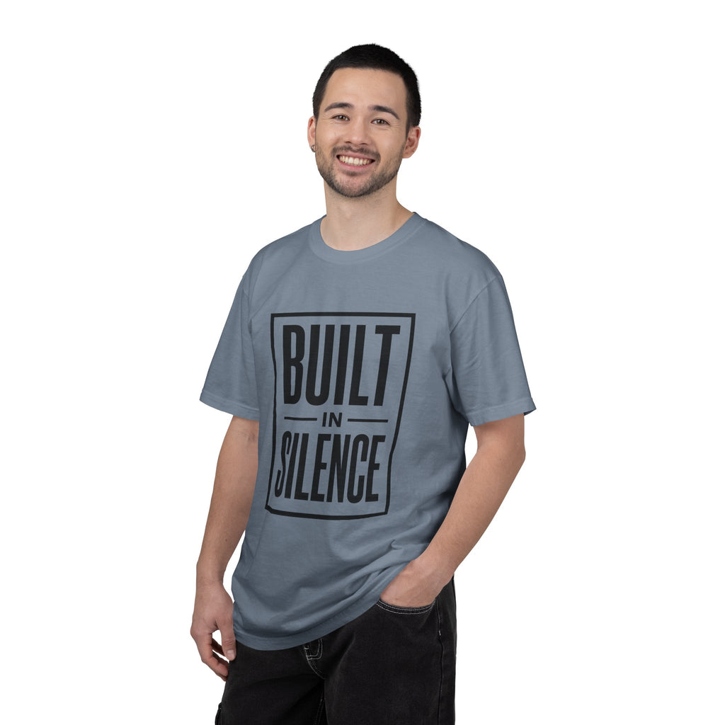 Built In Silence T-Shirt — Minimalist Bold Typography Tee