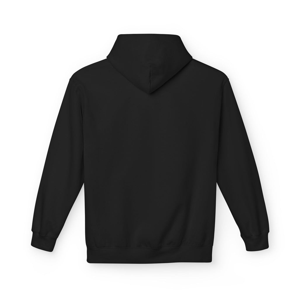 Never Typography Hoodie — Brown Casual Graphic Pullover