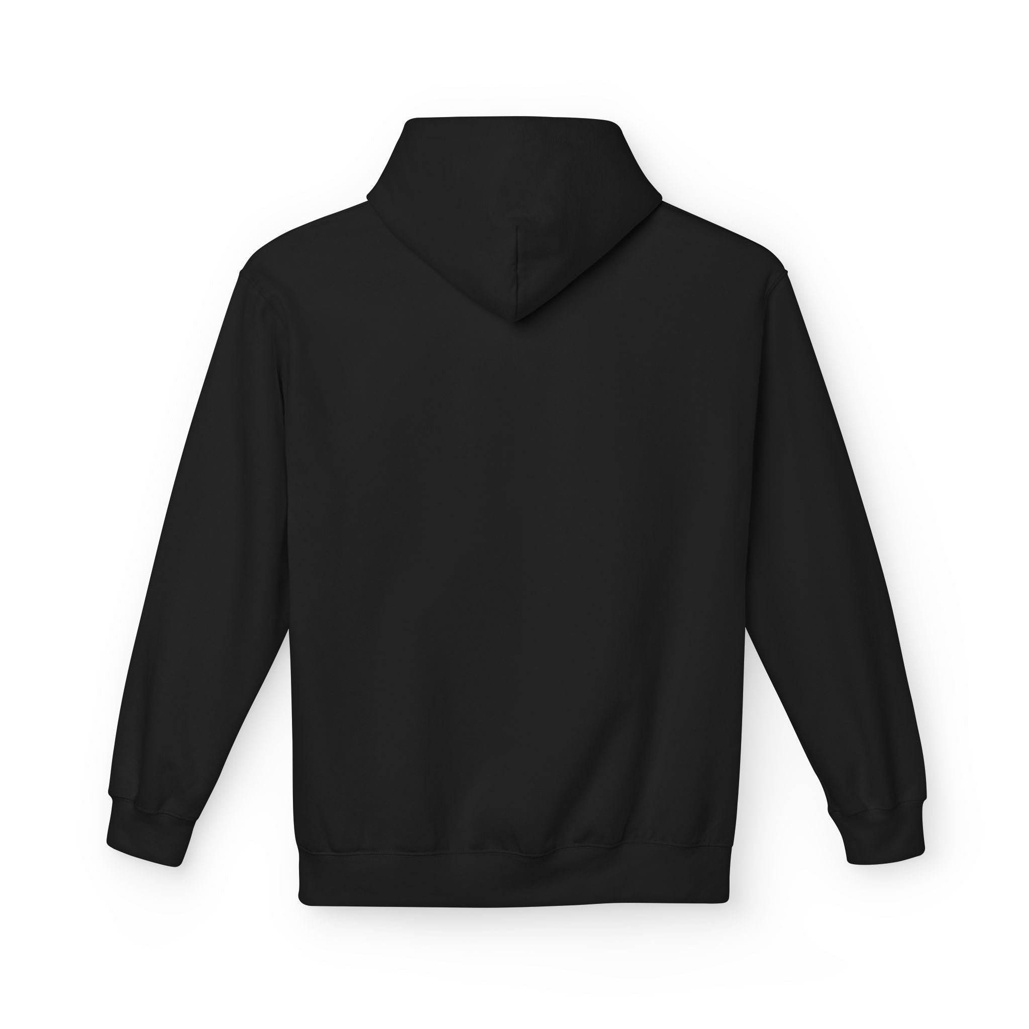Never Typography Hoodie — Brown Casual Graphic Pullover