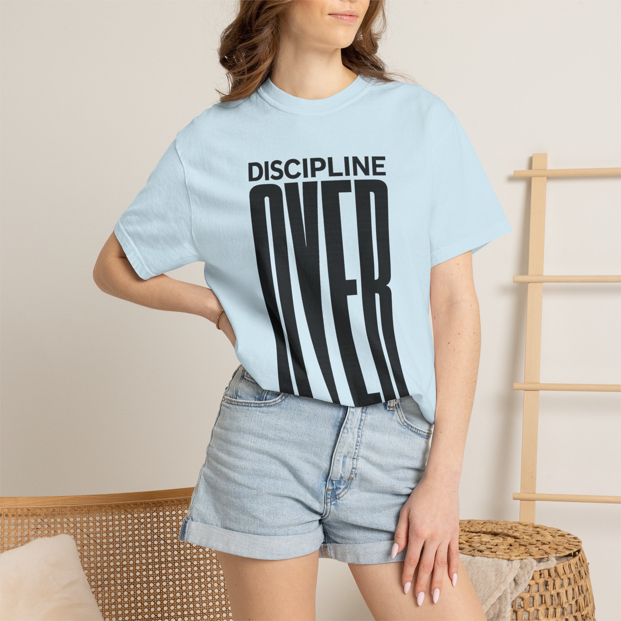 Discipline Over Motivation T-Shirt — Motivational Fitness Tee