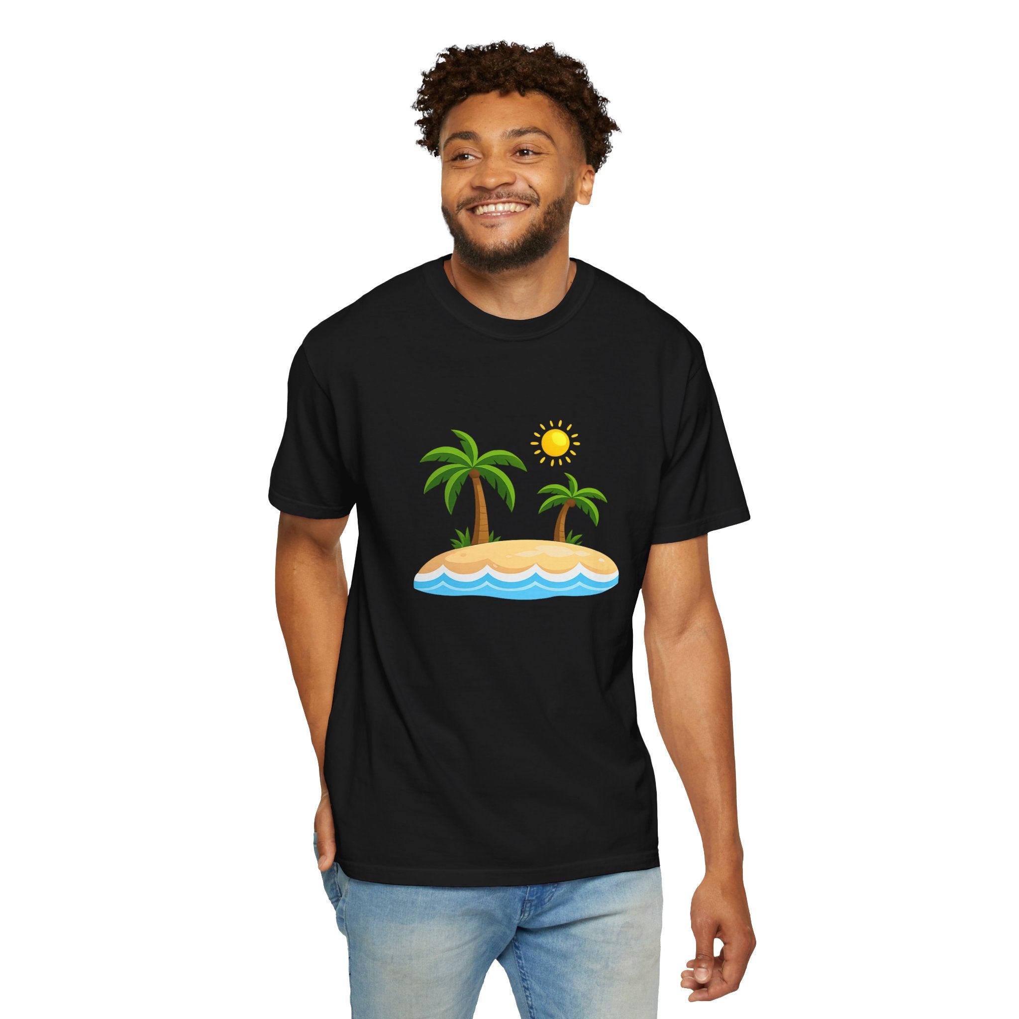 Island Paradise T-Shirt — Tropical Palm Tree Beach Graphic
