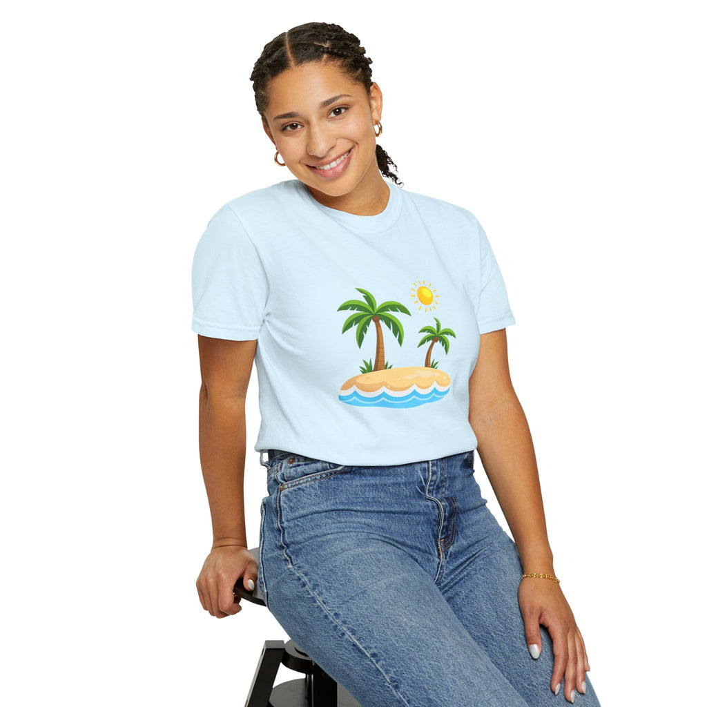 Island Paradise T-Shirt — Tropical Palm Tree Beach Graphic