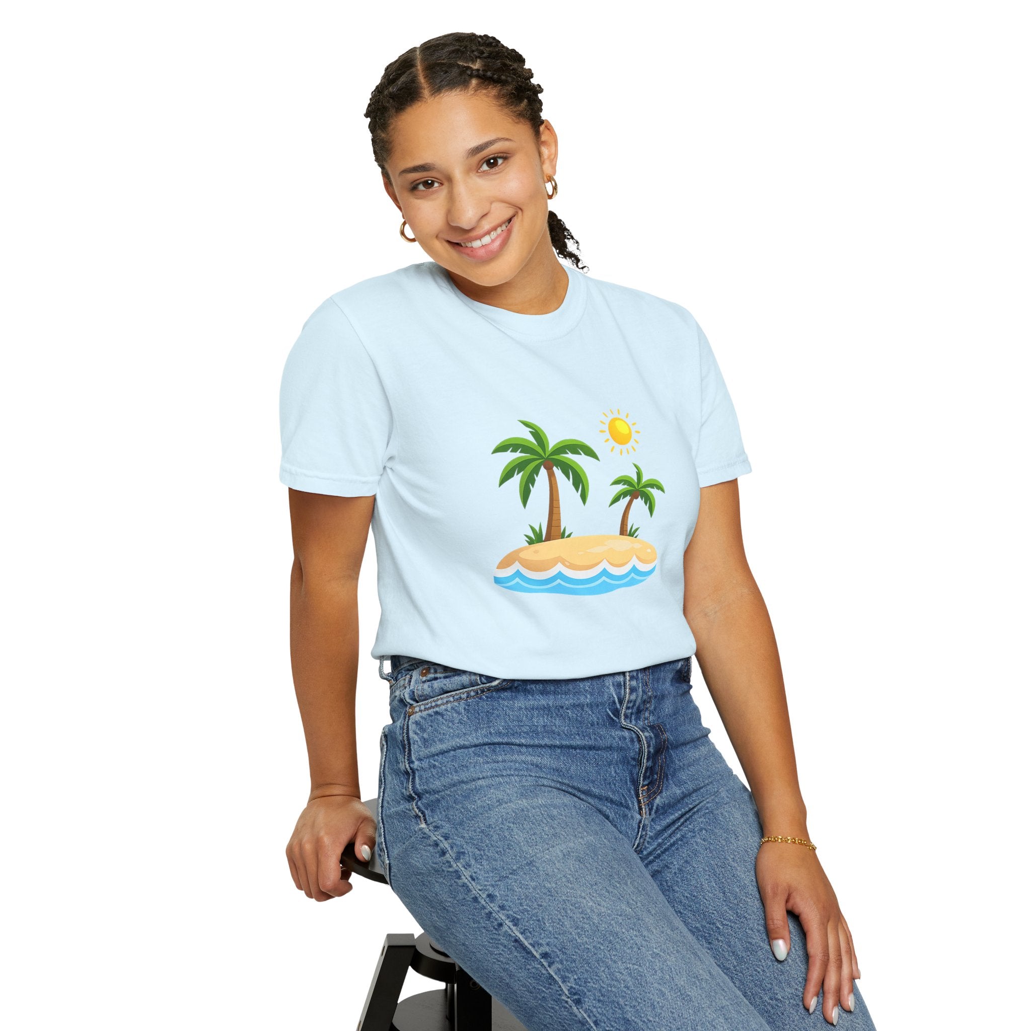 Island Paradise T-Shirt — Tropical Palm Tree Beach Graphic