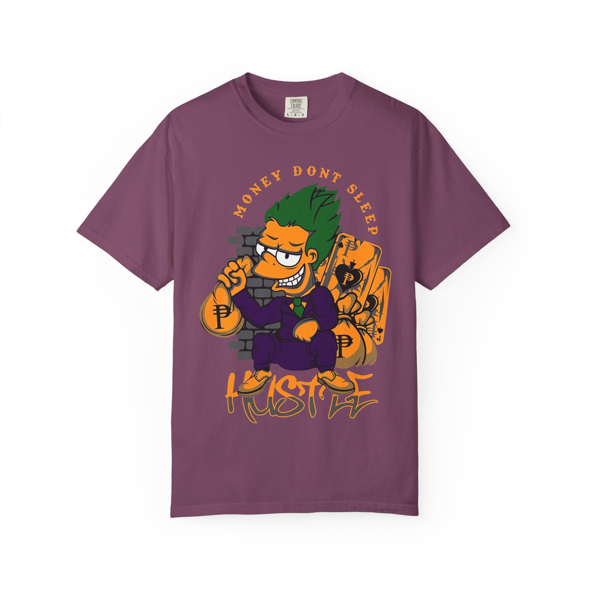 T-Shirt — 'Money Don’t Sleep' Cartoon Hustle Tee