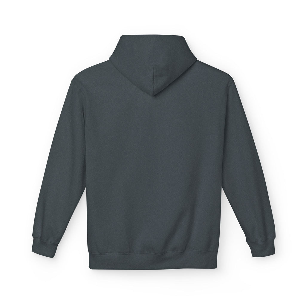 Never Typography Hoodie — Brown Casual Graphic Pullover