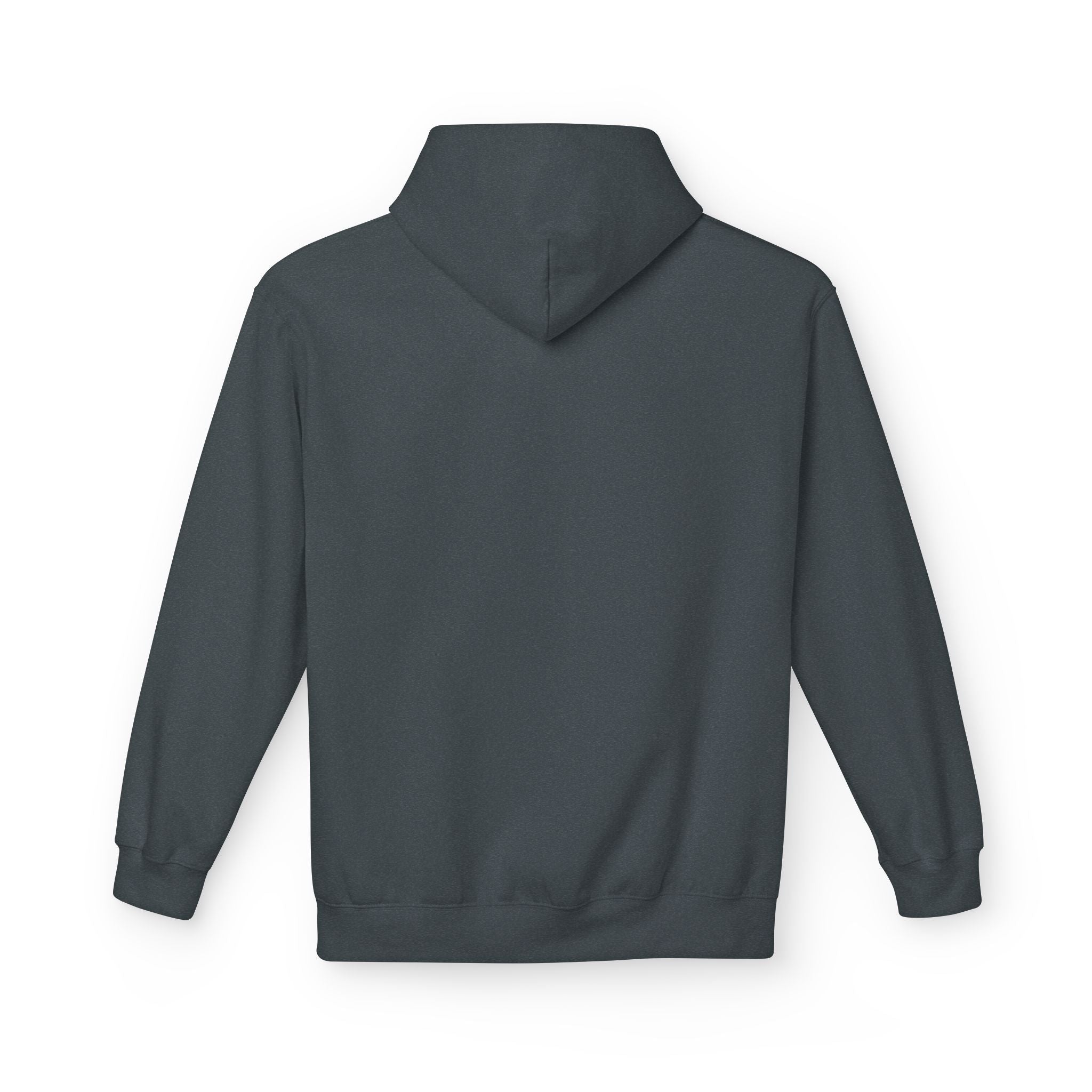 Never Typography Hoodie — Brown Casual Graphic Pullover