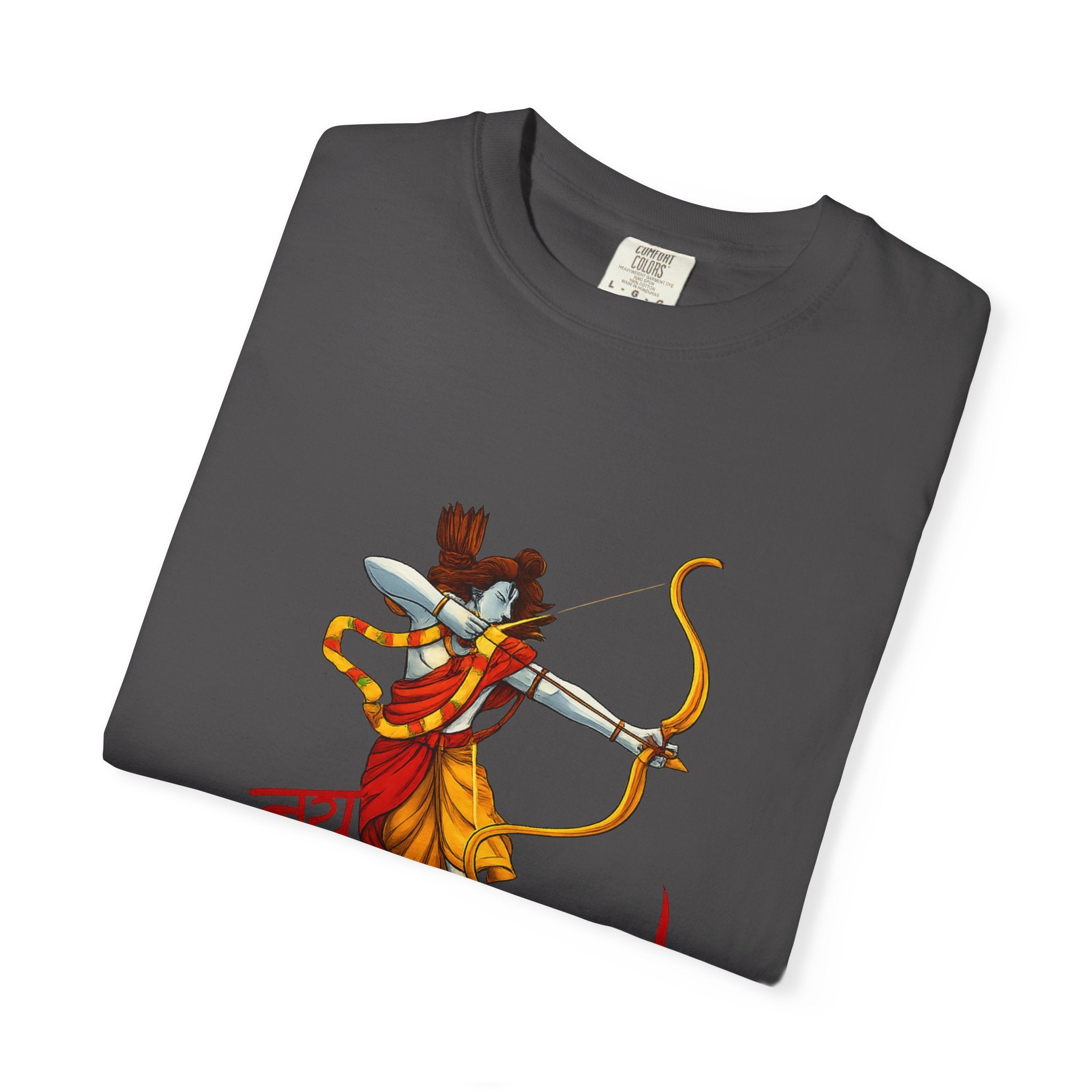 Ram Archer T-Shirt with ‘Jai Shri Ram’ Hindi Script — Hindu Festival & Devotional Tee