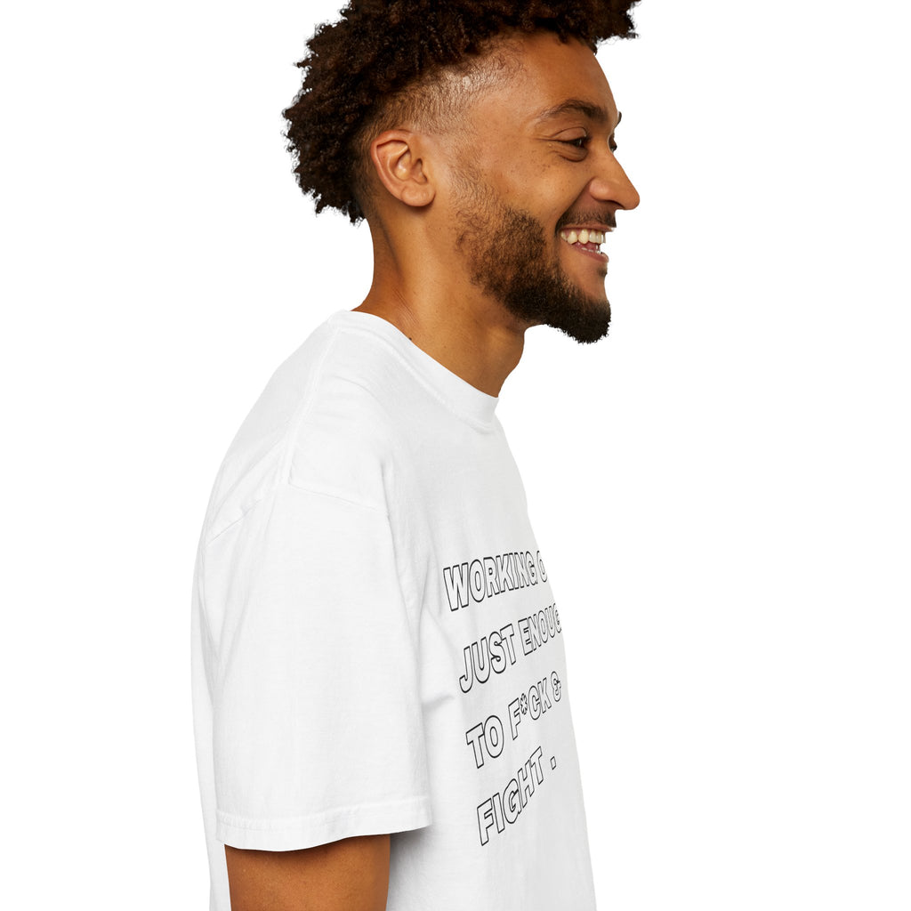 GYM T-Shirt — "Working Out Just Enough to F*ck & Fight" Motivational Sarcastic Tee