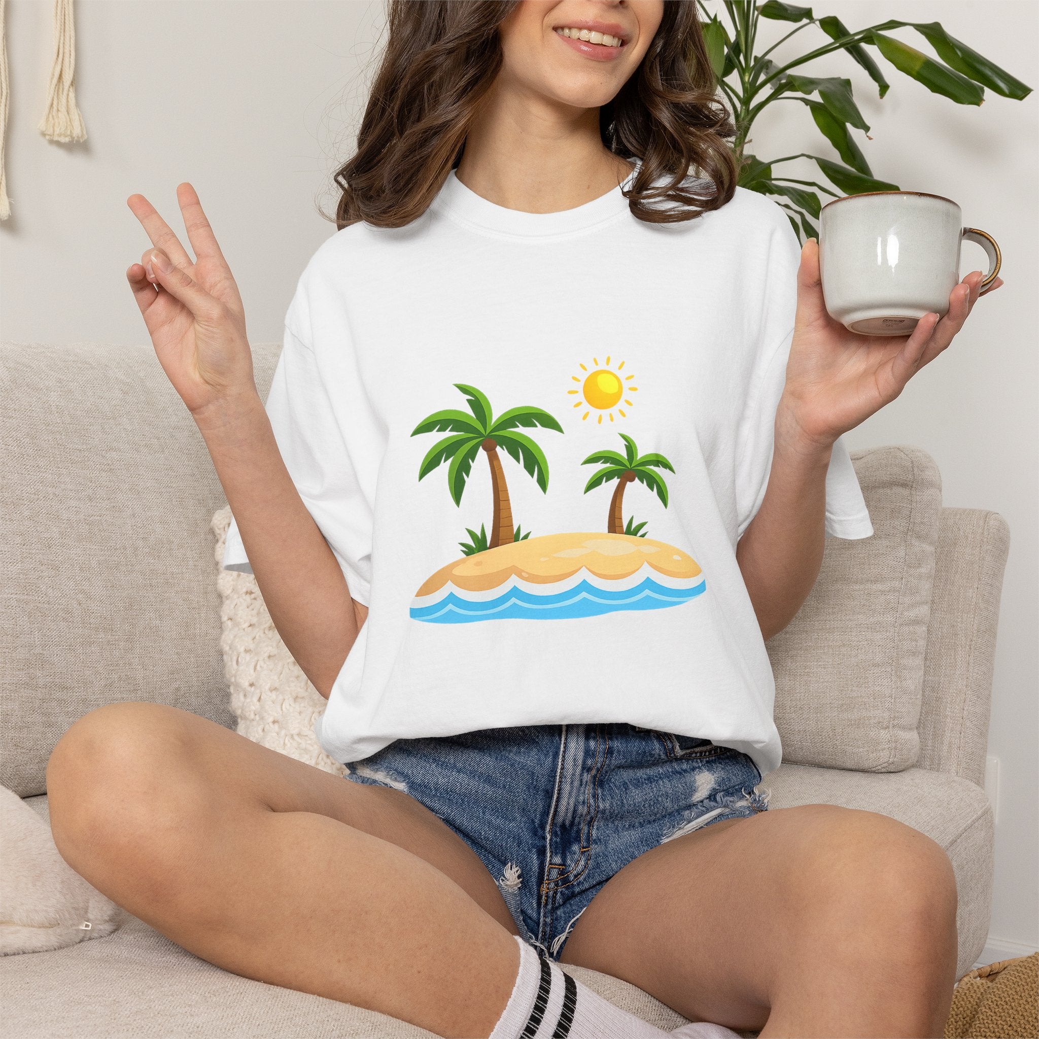 Island Paradise T-Shirt — Tropical Palm Tree Beach Graphic