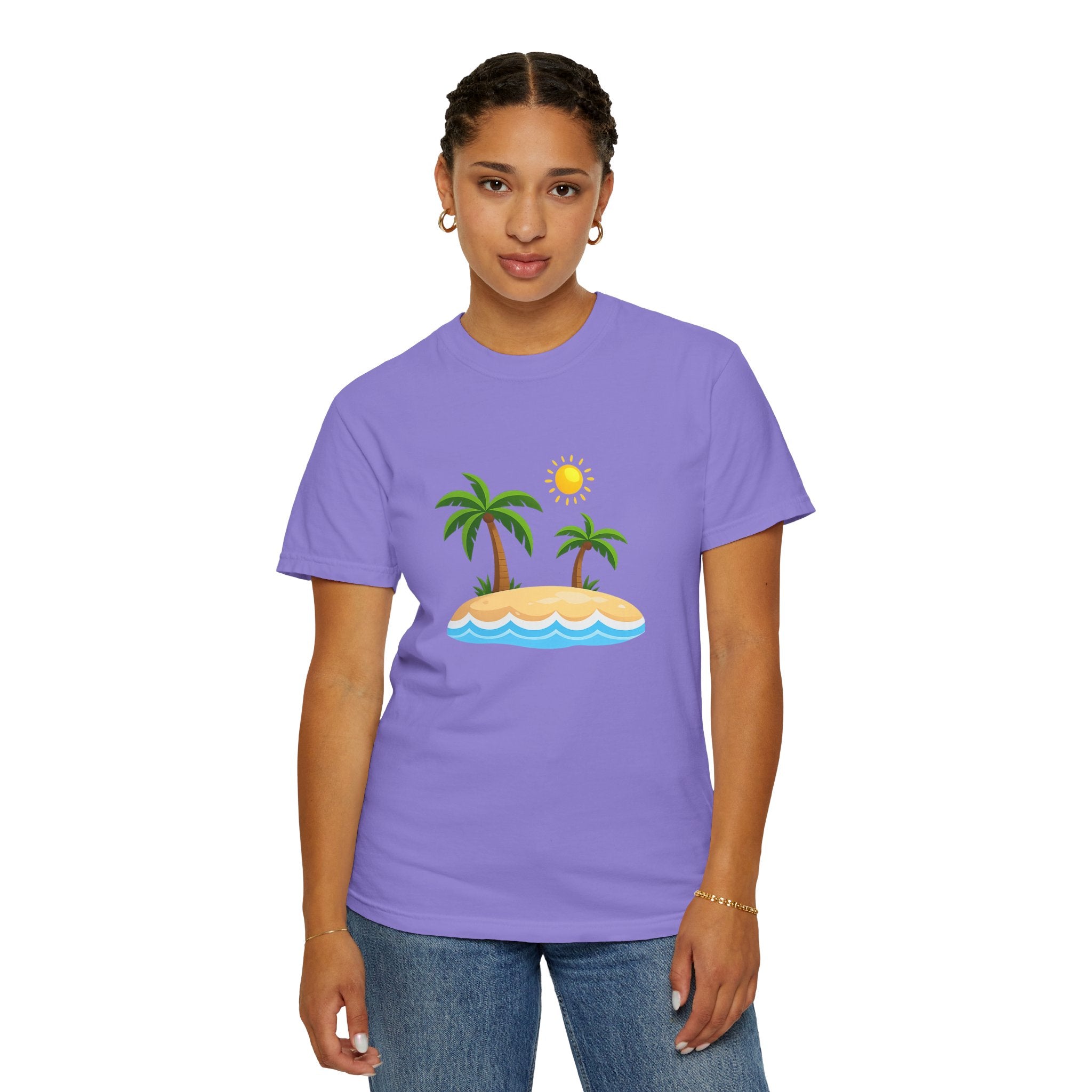 Island Paradise T-Shirt — Tropical Palm Tree Beach Graphic
