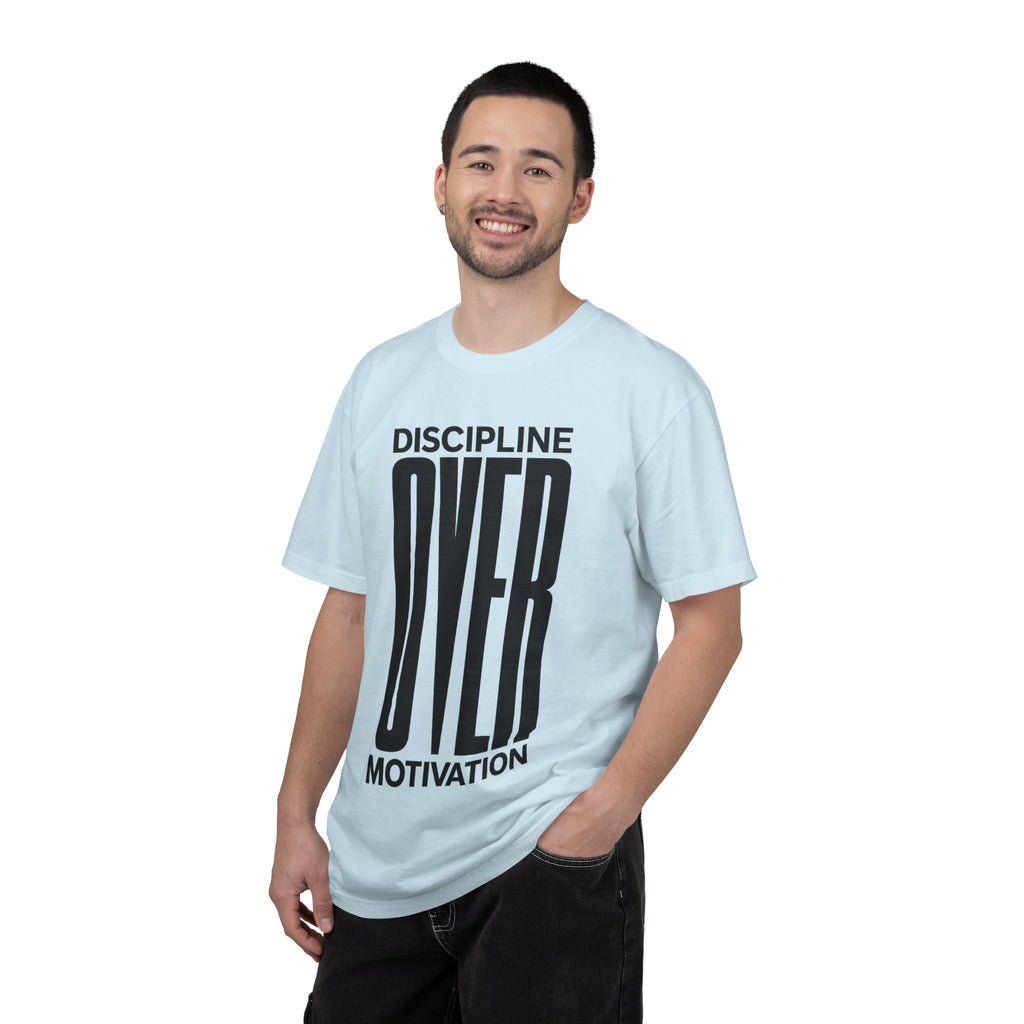 Discipline Over Motivation T-Shirt — Motivational Fitness Tee