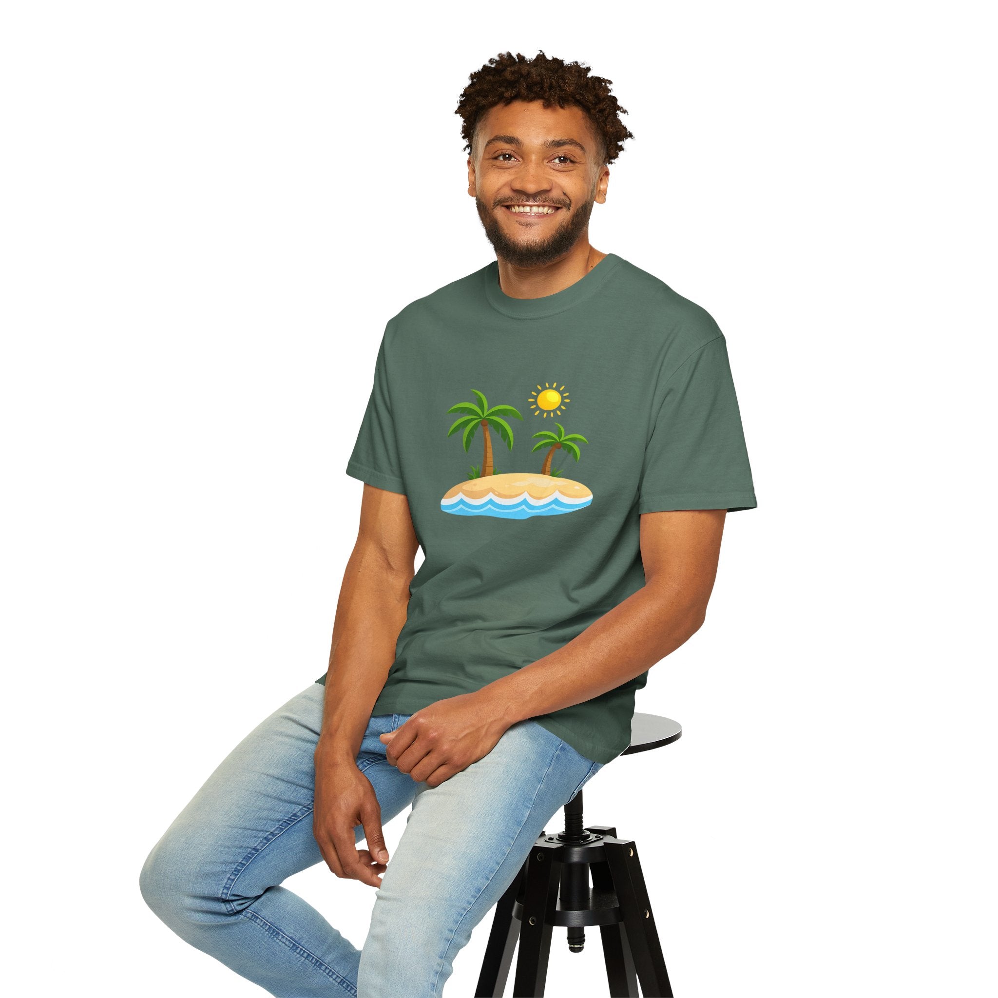 Island Paradise T-Shirt — Tropical Palm Tree Beach Graphic