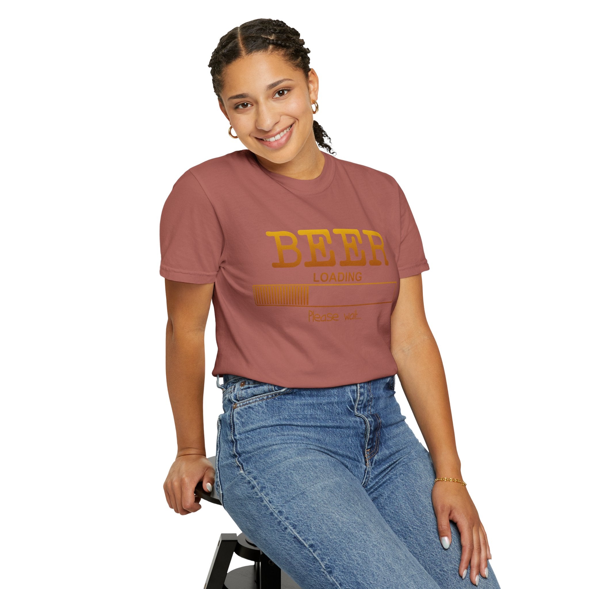 Beer Loading T‑Shirt — Funny 'Please Wait' Drinking Tee