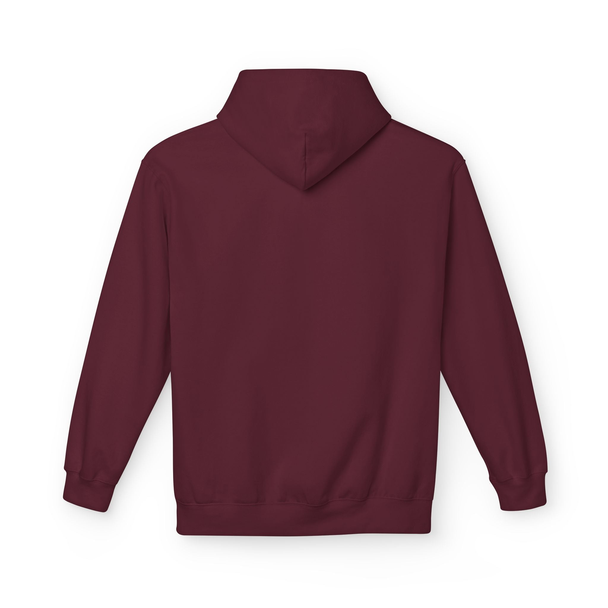 Never Typography Hoodie — Brown Casual Graphic Pullover