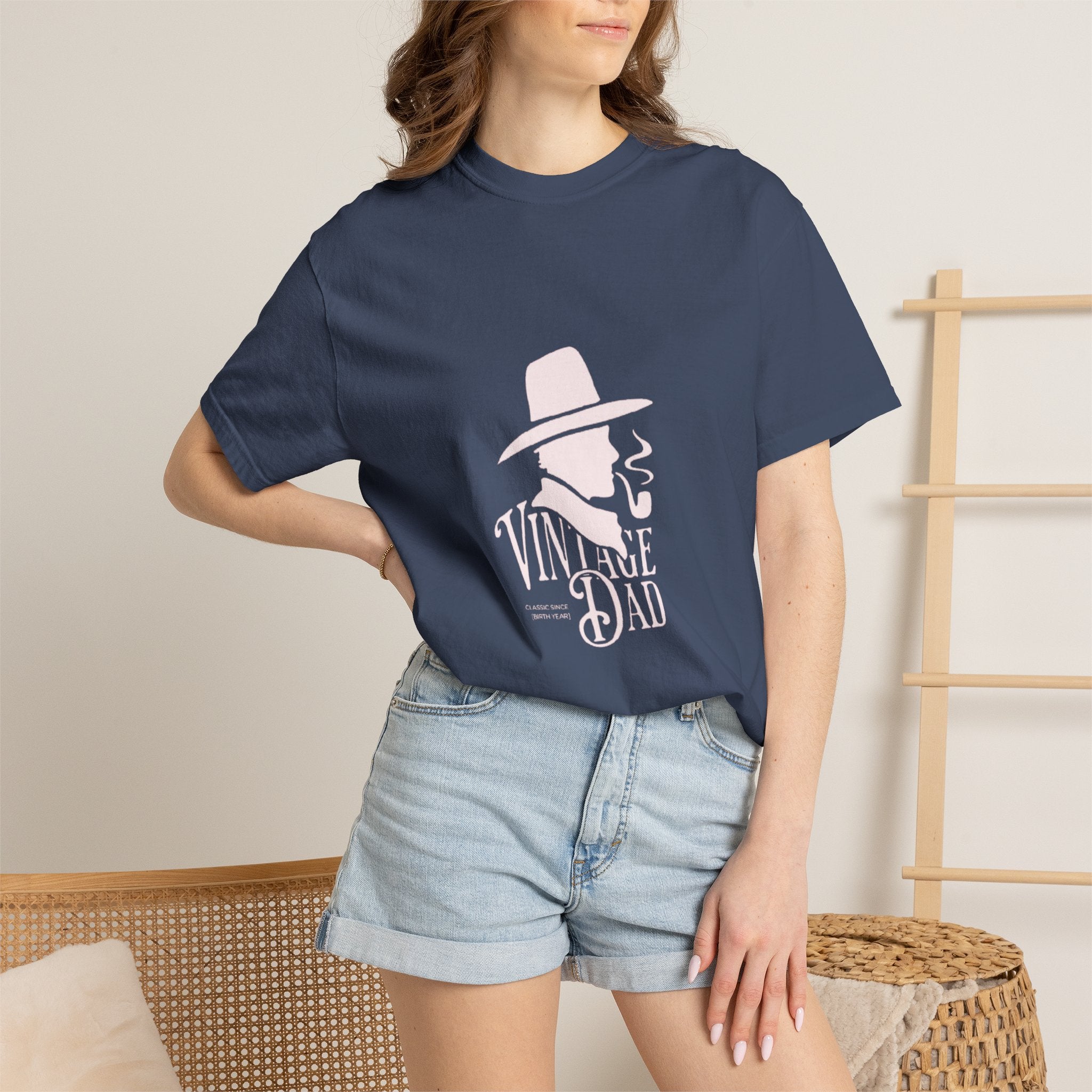 Vintage Dad graphic tee | Retro hat & pipe design