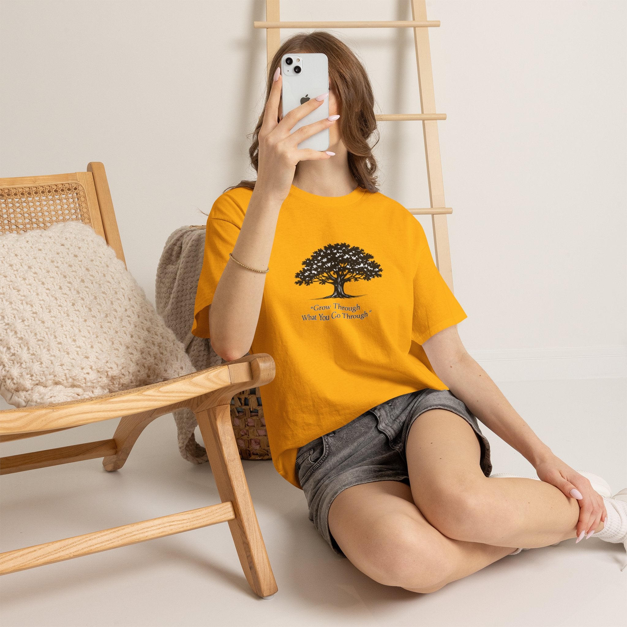 Tree of Growth T-Shirt — "Grow Through What You Go Through" Inspirational Tee